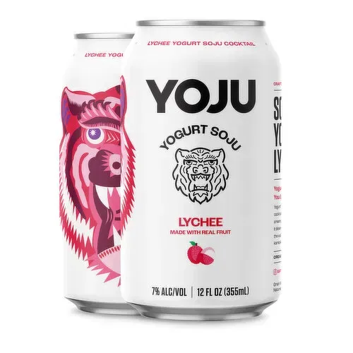 YOJU Yogurt Soju Cocktail Lychee 4pk cans single