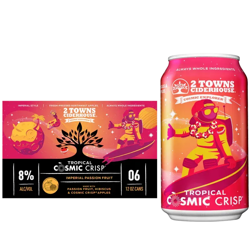 Two Towns  Tropical Cosmic Crisp Cider 6pk cans