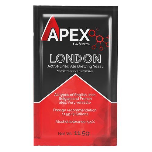 APEX CULTURES Dry Brewing Yeast 11.5g London Ale