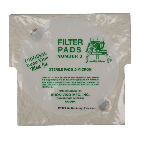 Buon Vino Filter Mini Pad #3 sterile pads (3pk)