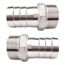 SS 1/2&quot; Barbed Hose Fitting - 1/23&quot; Male NPT