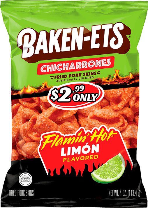 Baken-Ets Chicharrones Flamin Hot Limon