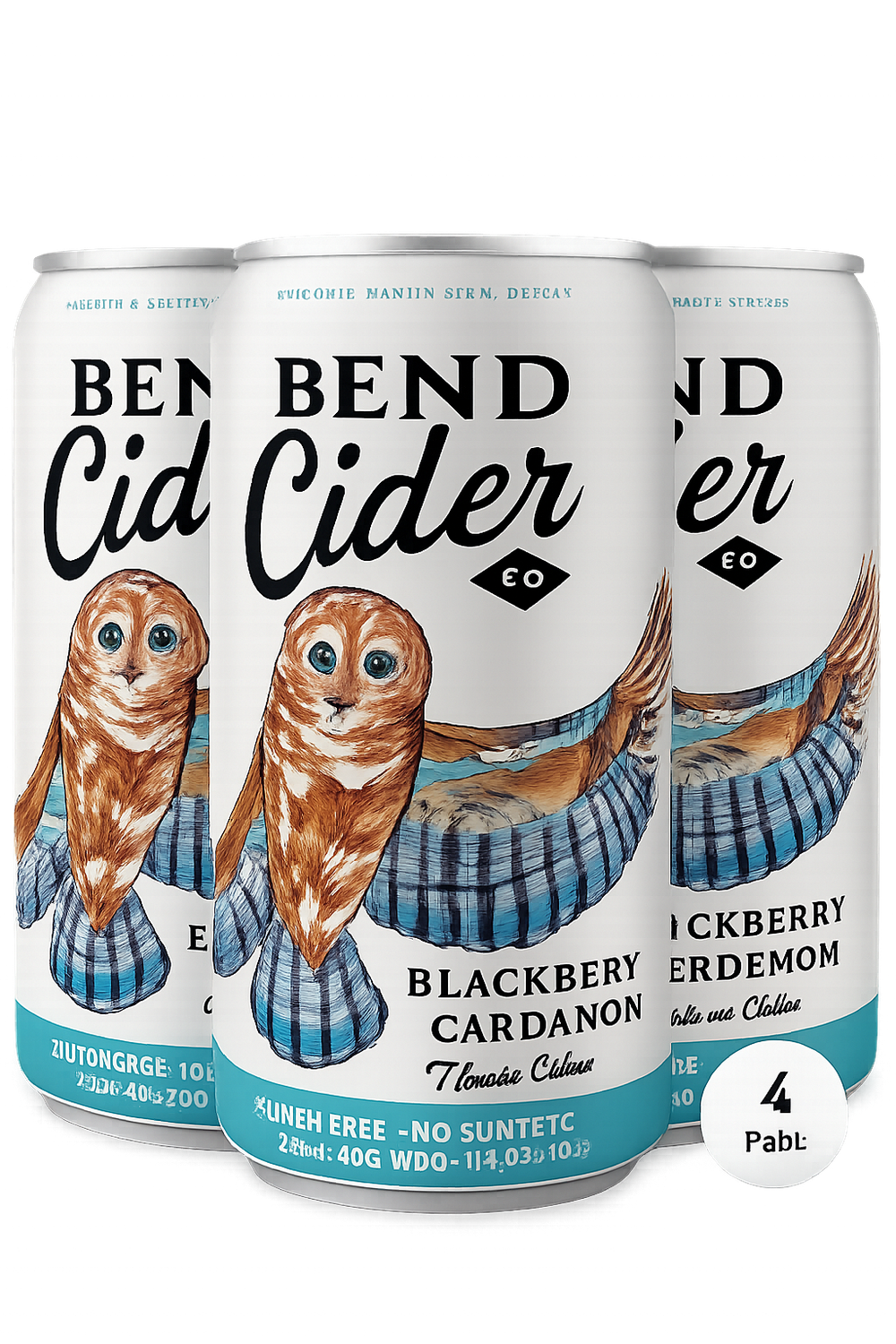 Bend Cider Blackberry Cardamom Hard Cider 4pk cans