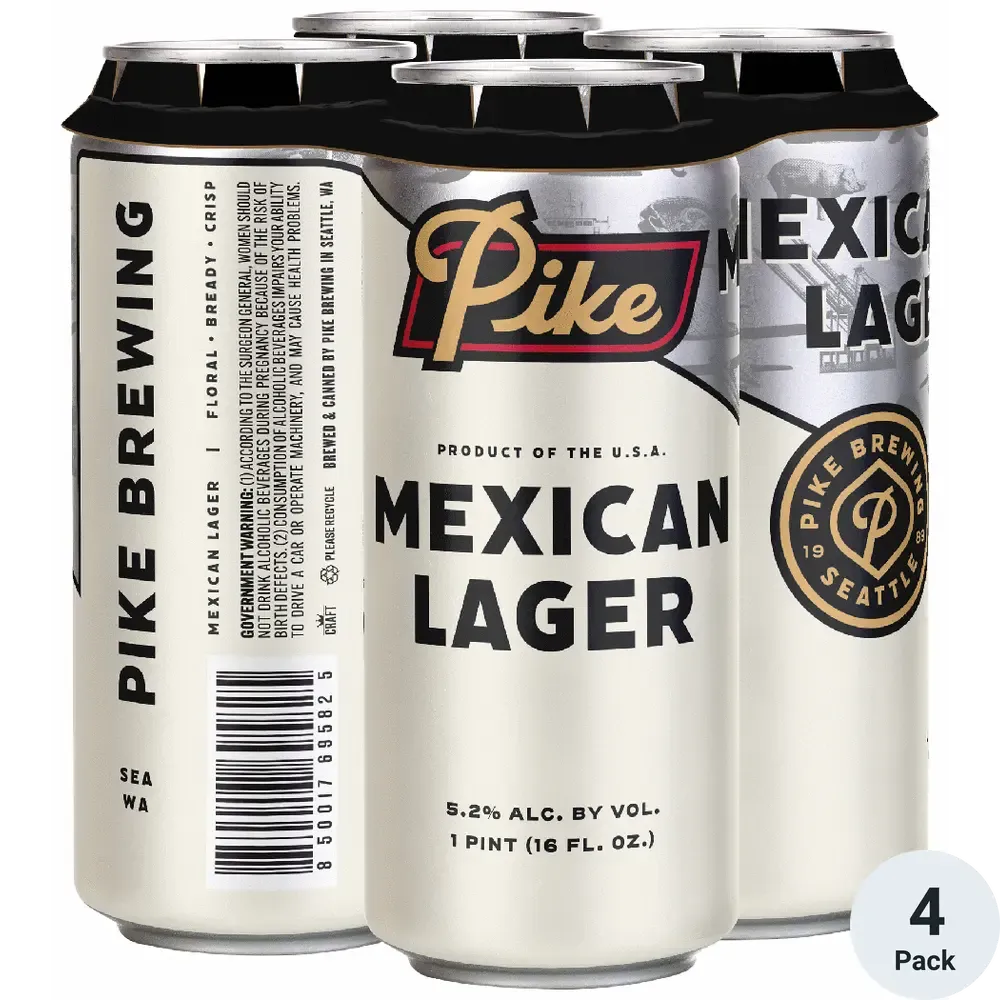 Pike Brewing Mexican Lager 4pk 16oz cans