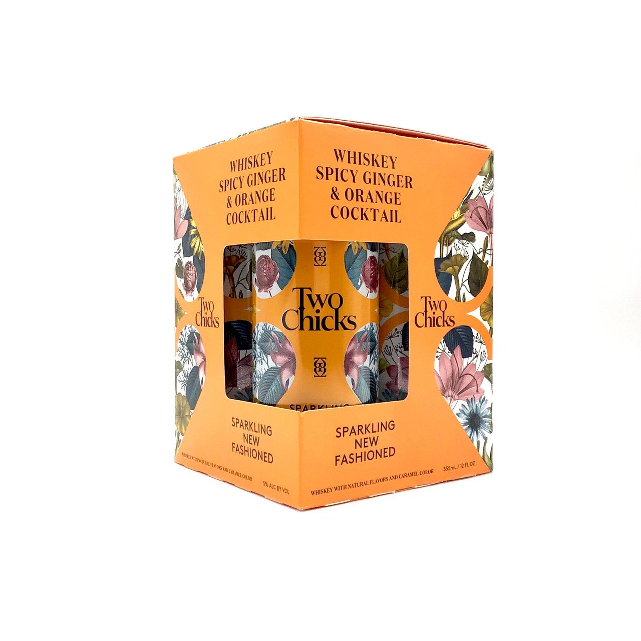 Two ChicksWhiskey Spicy Ginger &amp; Orange Cocktail 4pk cans
