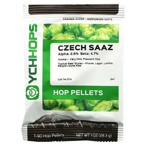 Saaz Czech Pellet Hops  a/a 2.5%  (1oz)