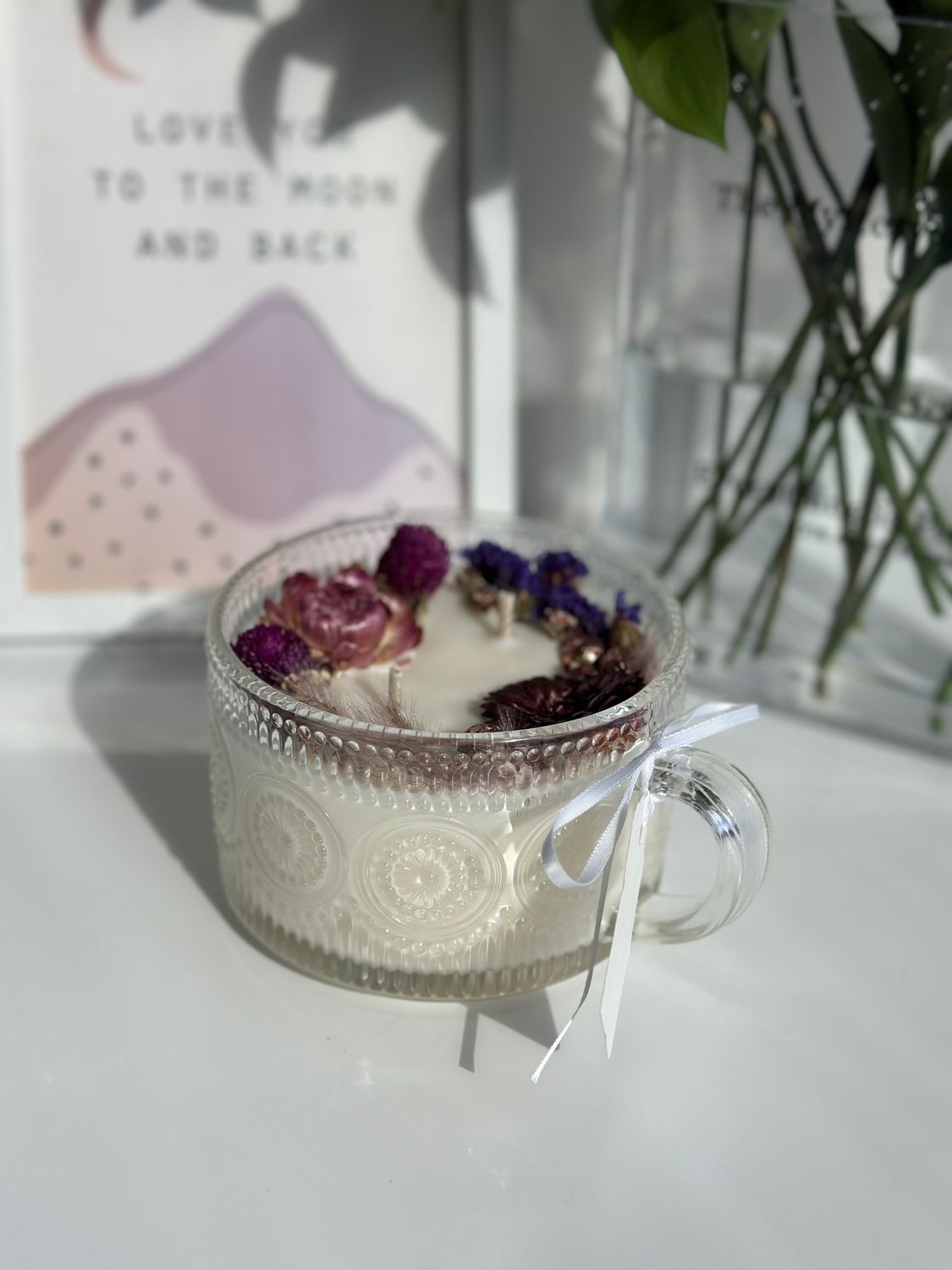 Soy candle in a textured glass  &quot;Velvet Twilight&quot;
