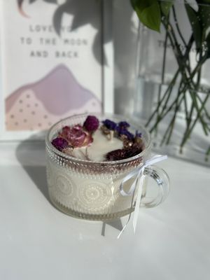 Soy candle in a textured glass  &quot;Velvet Twilight&quot;