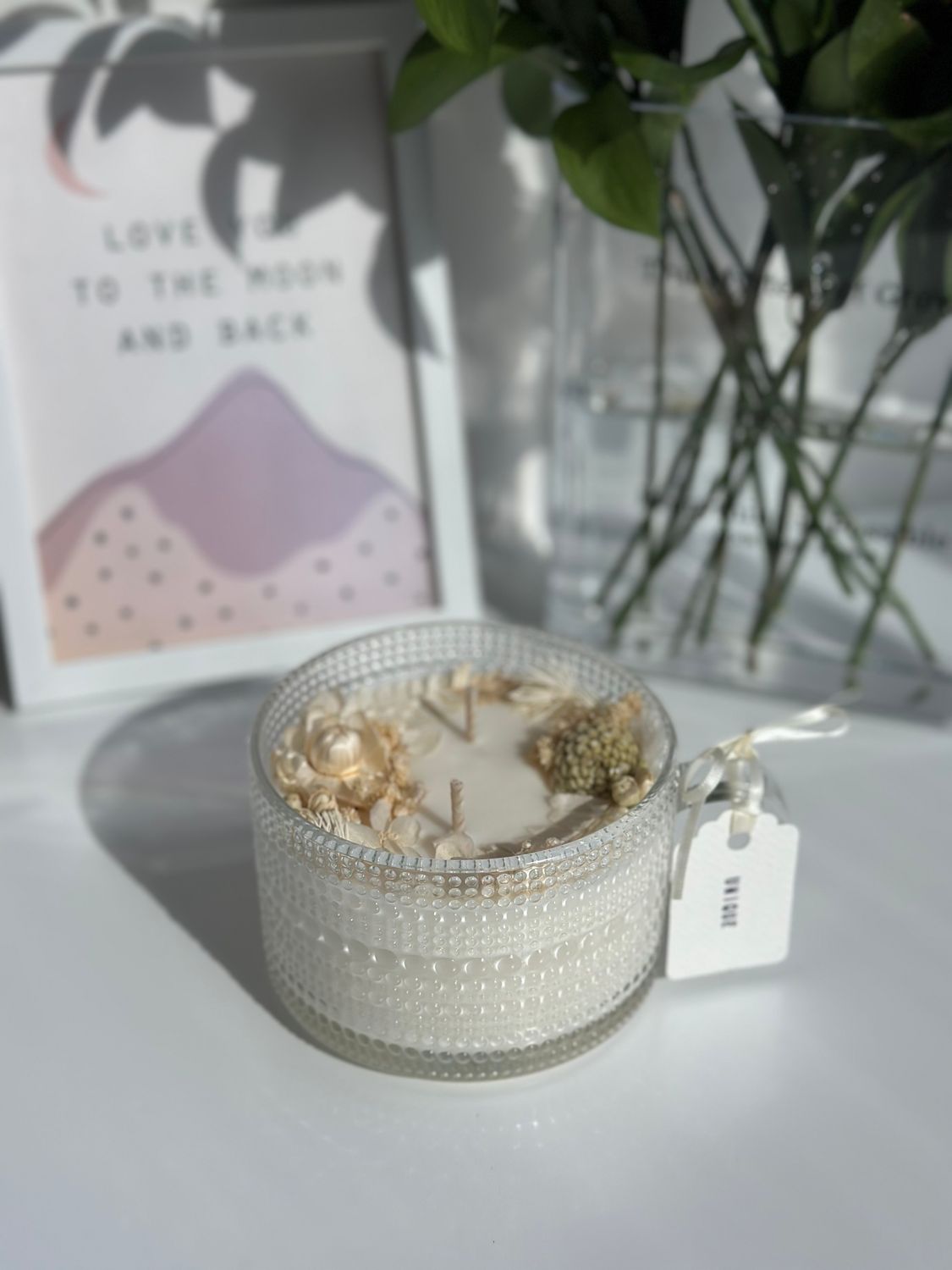 Soy candle in a textured glass  &quot;Foggy Dawn&quot;