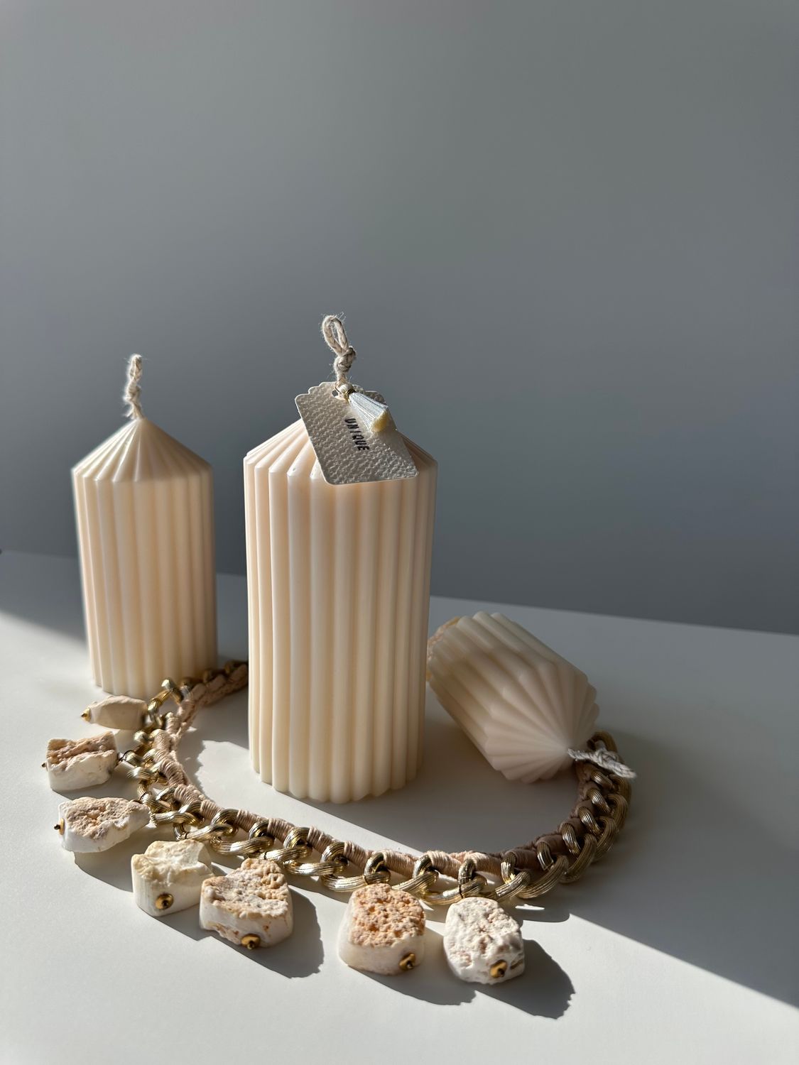 Trio of pillar candles