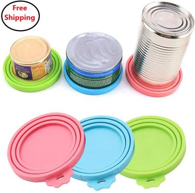 3-Pack Pet Can Silicone Cover Lids