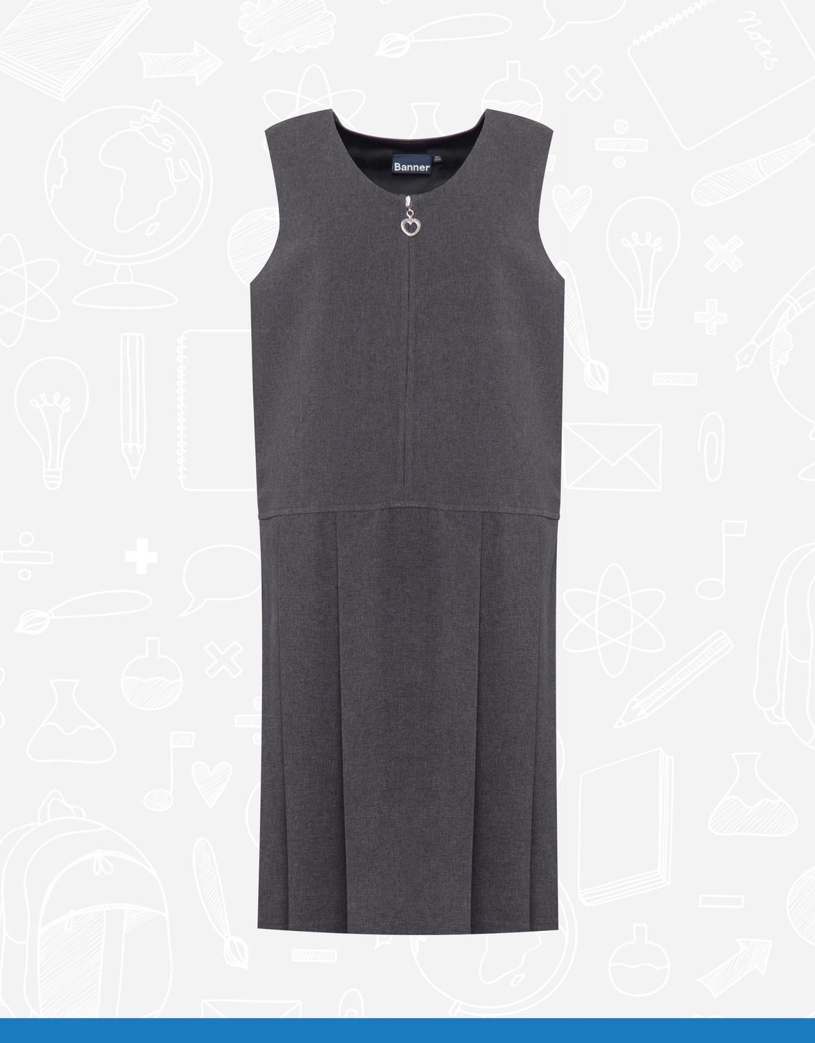 Grey Lynton Pleated Pinafore (913704)