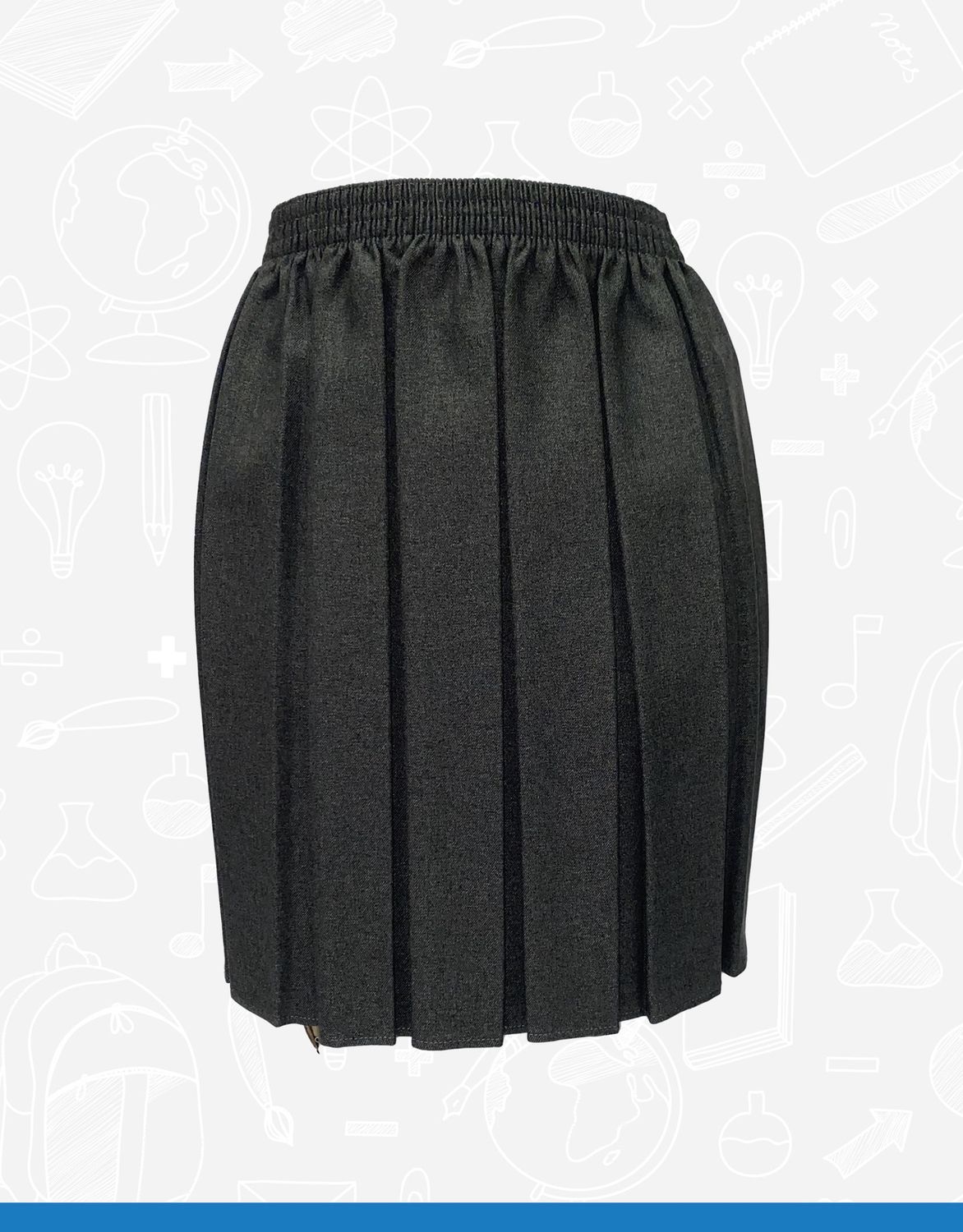 Girls Grey Pleated Skirt (201)
