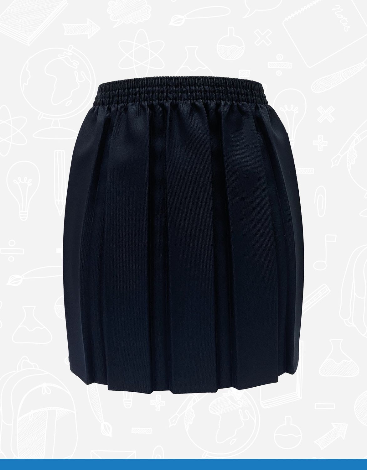 Girls Navy Pleated Skirt (201)