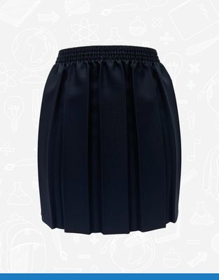 Girls Navy Pleated Skirt (201)