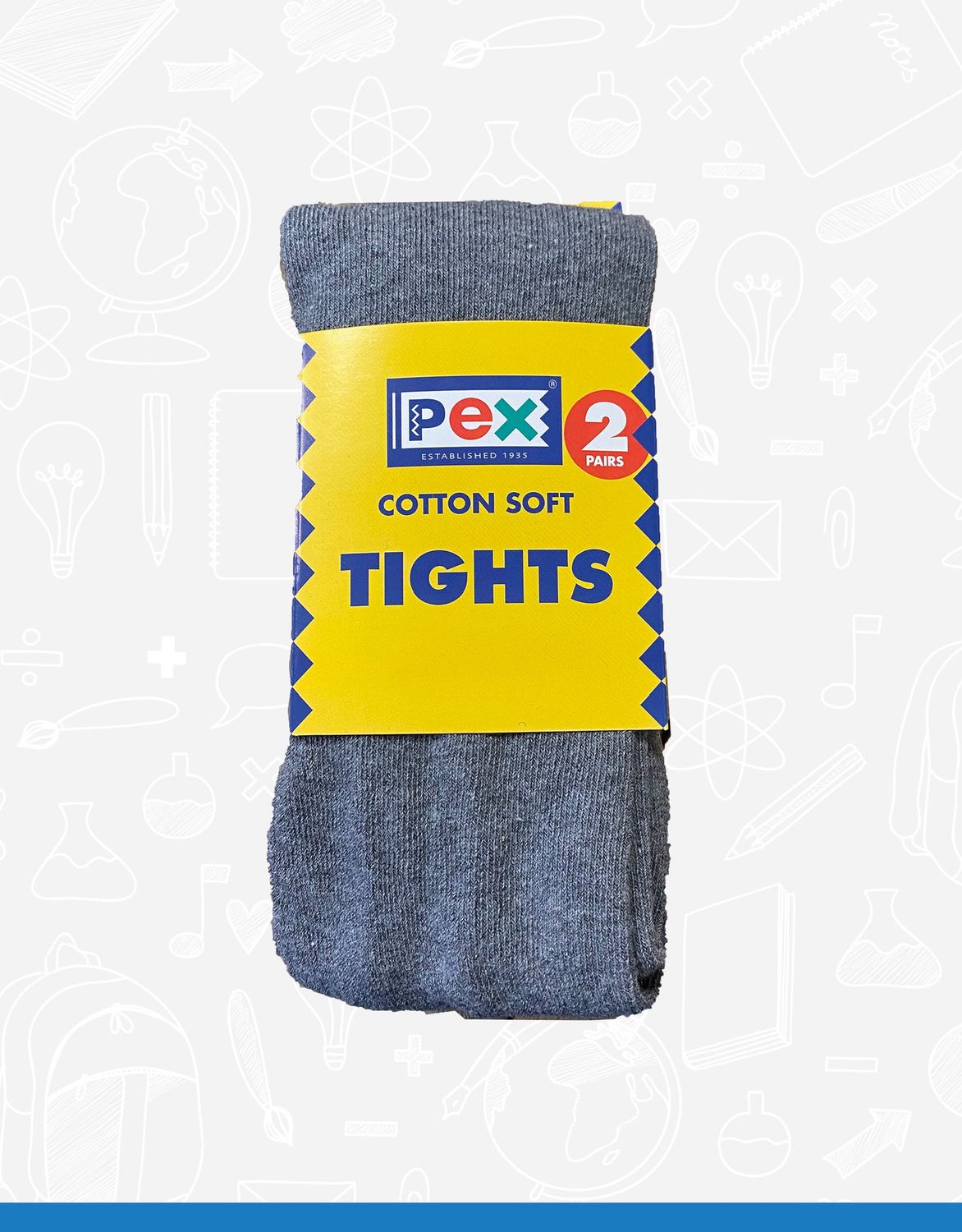 Grey Cotton Soft Tights (2 Pack)