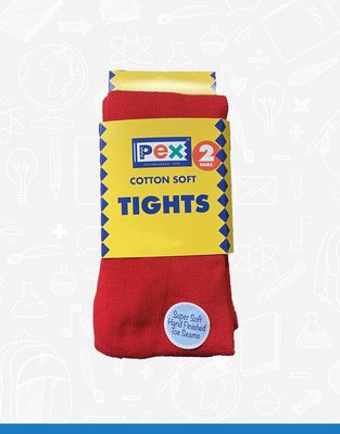 Red Cotton Soft Tights (2 Pack)