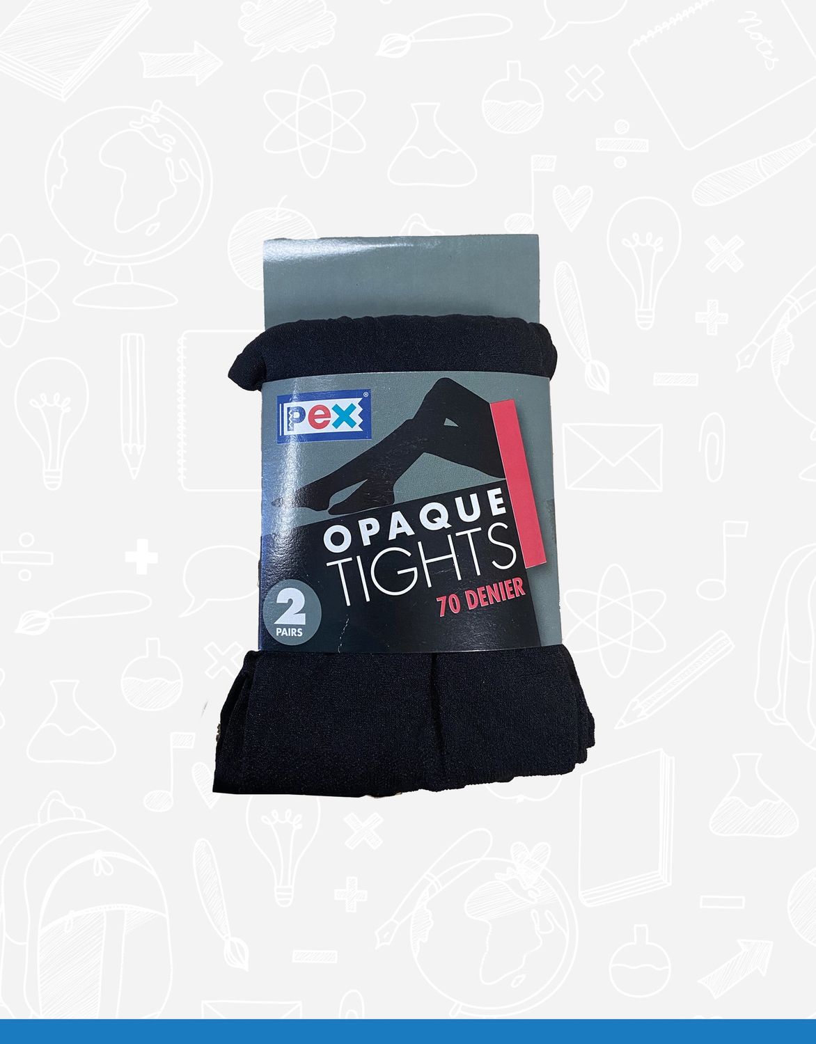 Black Opaque Tights (2 Pack)