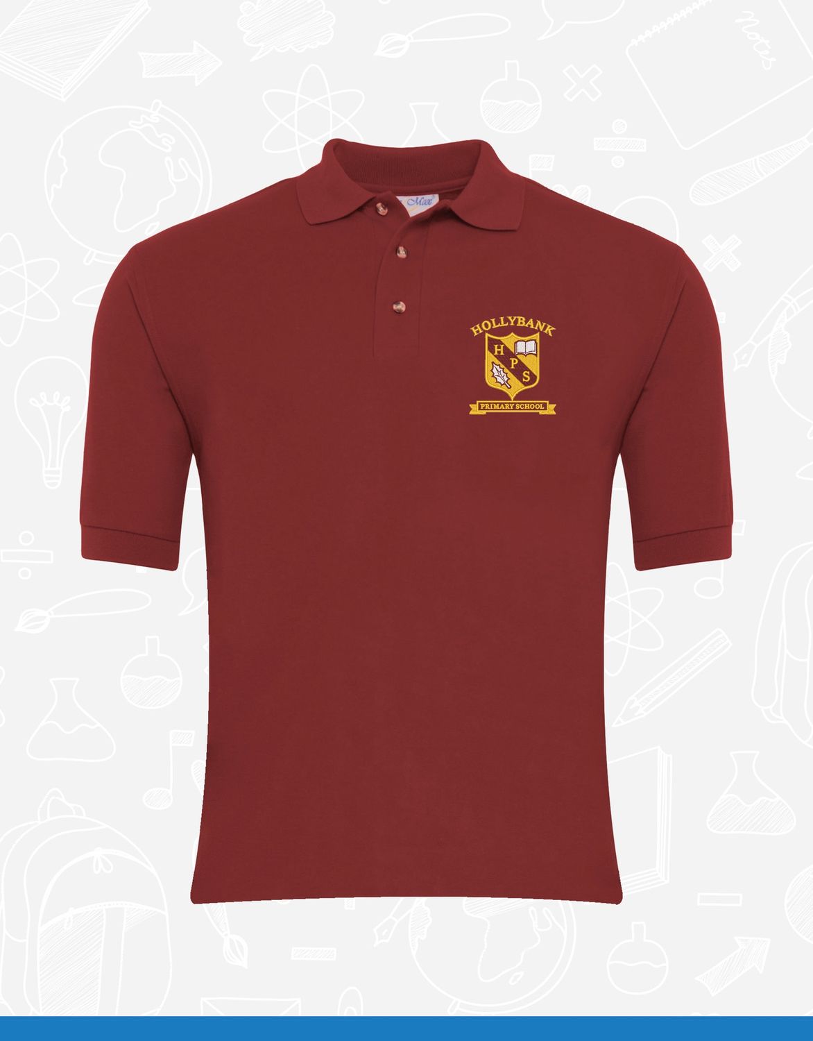 Hollybank Primary Burgundy Polo (3PP)