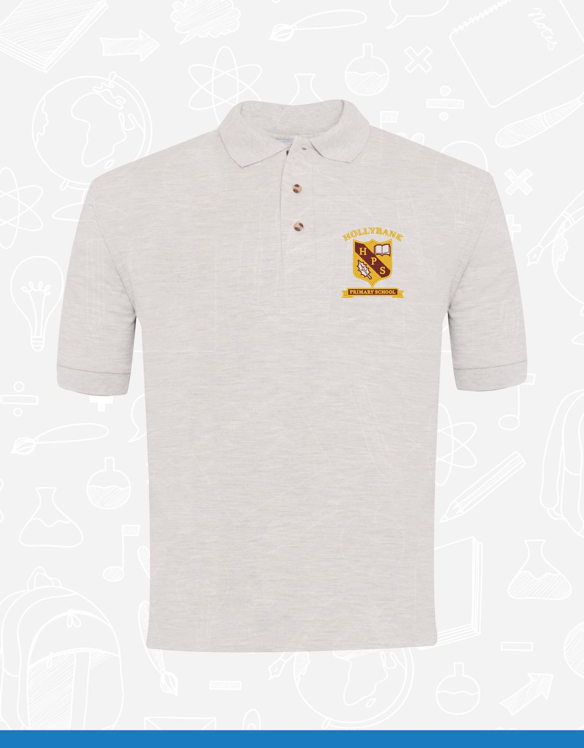 Hollybank Primary Grey Polo (3PP)