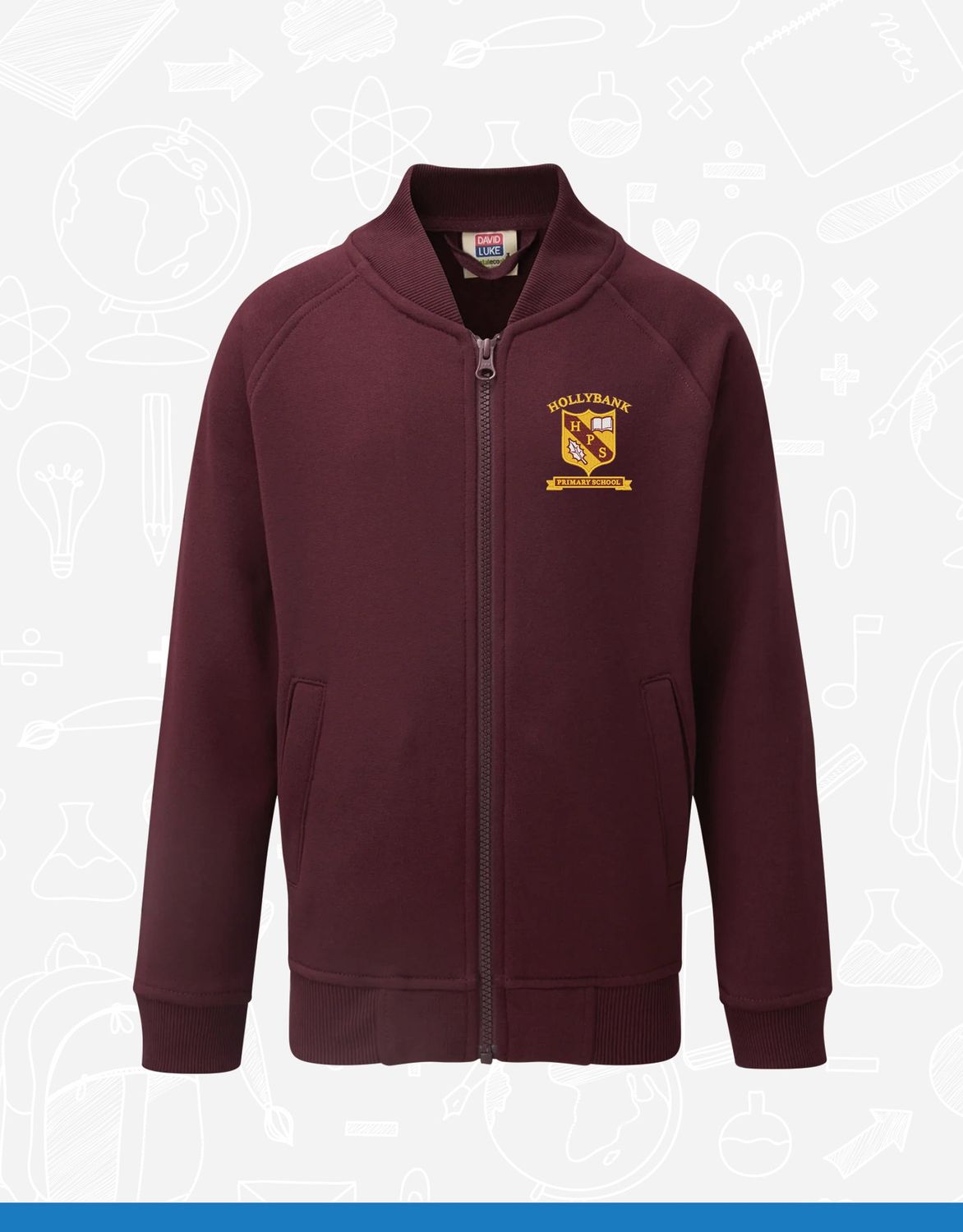 Hollybank Primary Zipped Sweatshirt (DL858)