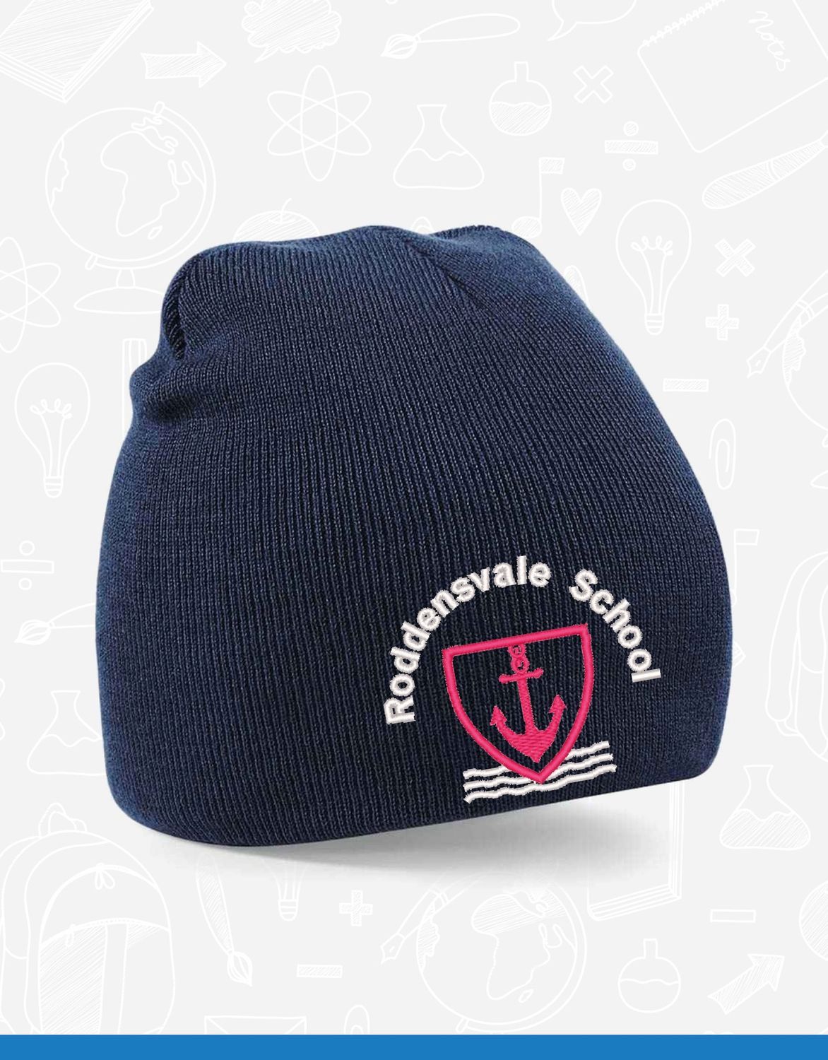 Roddensvale School Beanie (BB44), Colour: Navy, Size: One Size