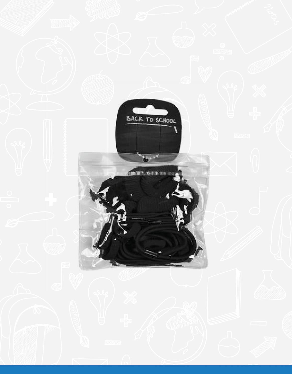 Pack of Mixed Ponios (NWT108), Colour: Black, Size: One Size