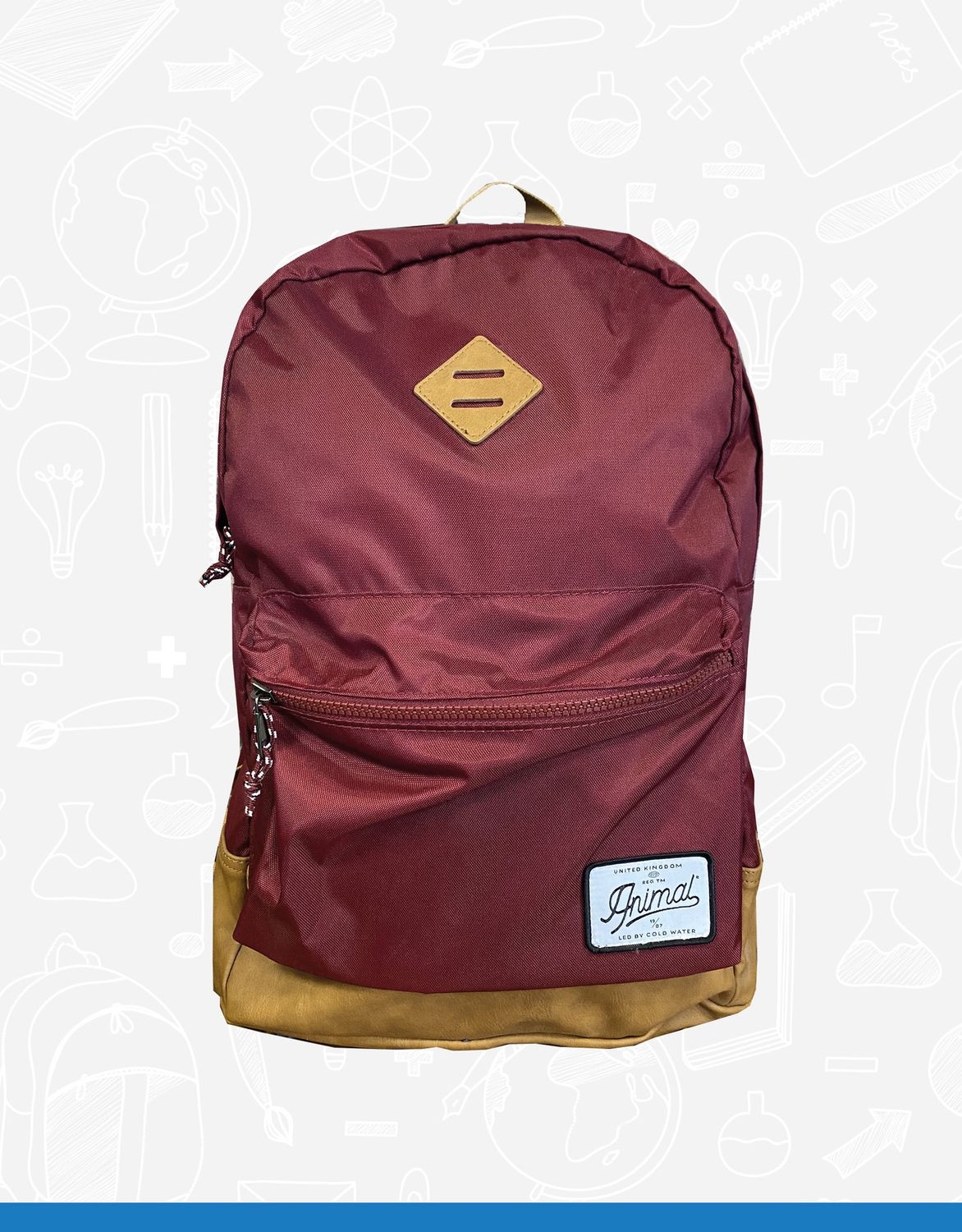 Animal 'Roadtripper' Backpack, Colour: Maroon