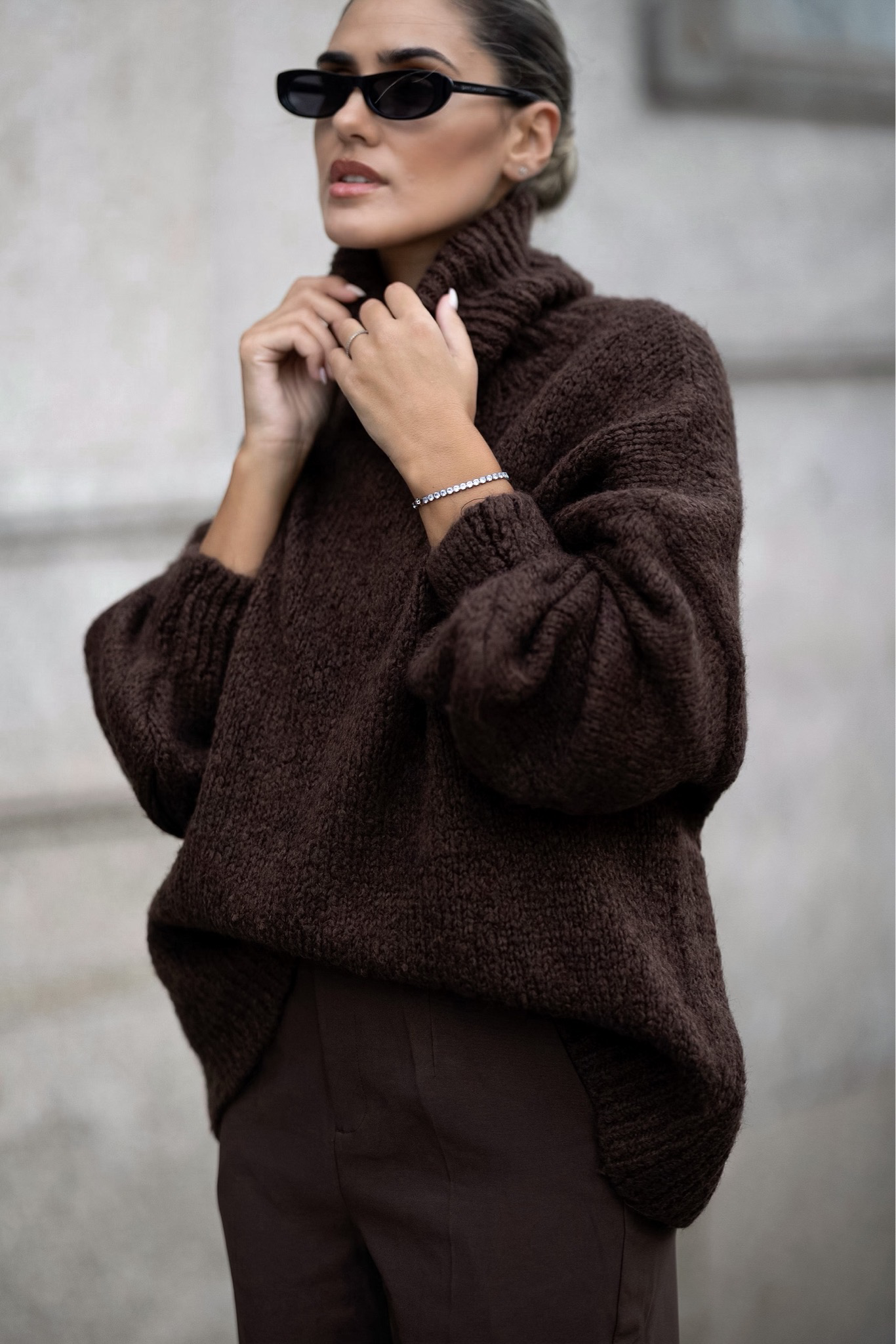 CAMISOLA MALHA CASTANHO