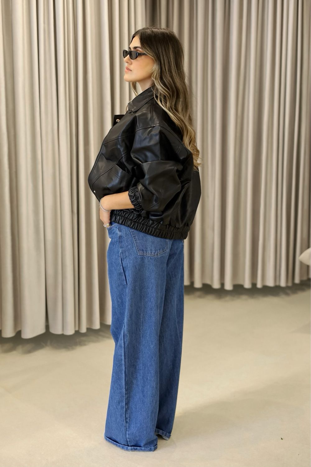 BOMBER ECOPELE PRETO
