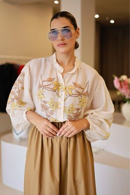 CAMISA ORGANZA COM PADRÃO CAMISA ORGANZA COM PADRÃO