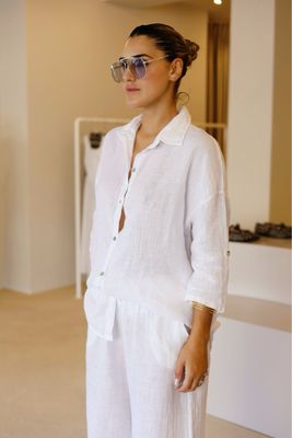 CAMISA BRANCA 100% LINHO