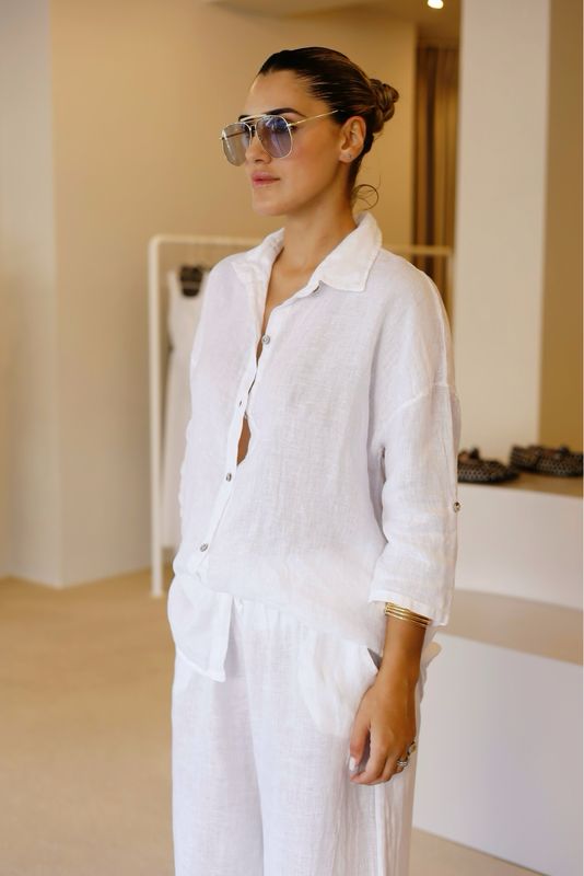 CAMISA BRANCA 100% LINHO