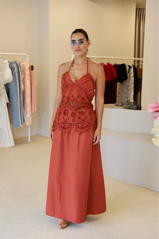 VESTIDO TERRA BORDADO