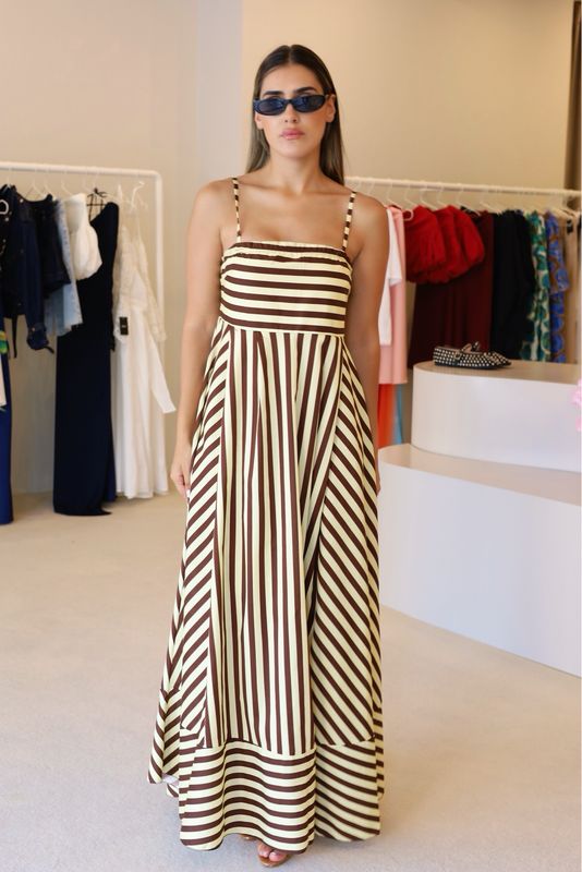 VESTIDO COMPRIDO RISCAS