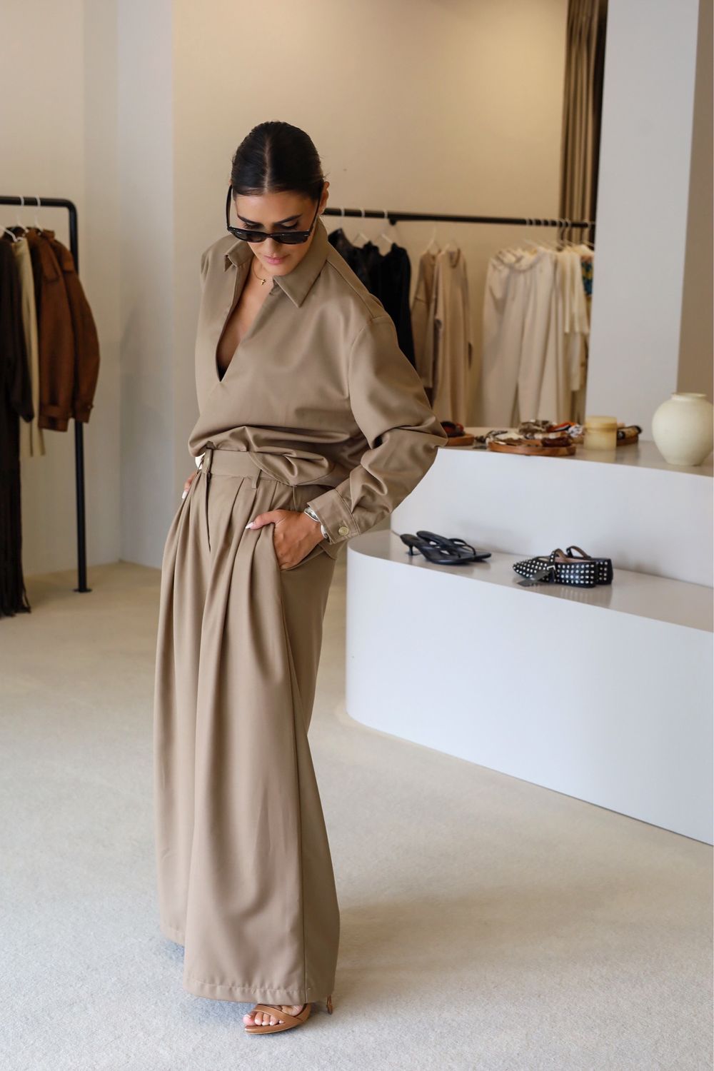 CALÇA TAUPE