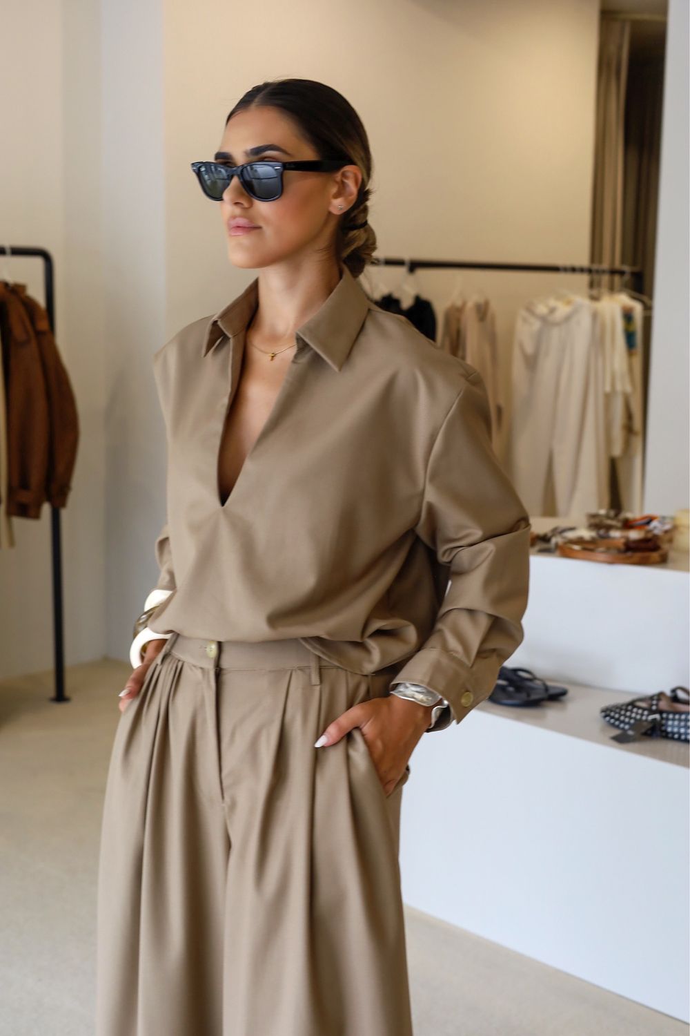 CAMISA TAUPE