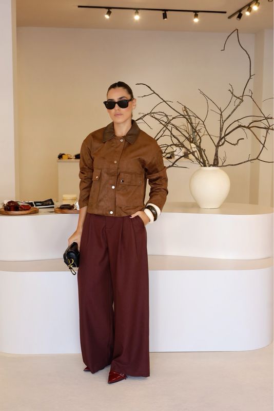 CALÇA CLÁSSICA BORDÔ