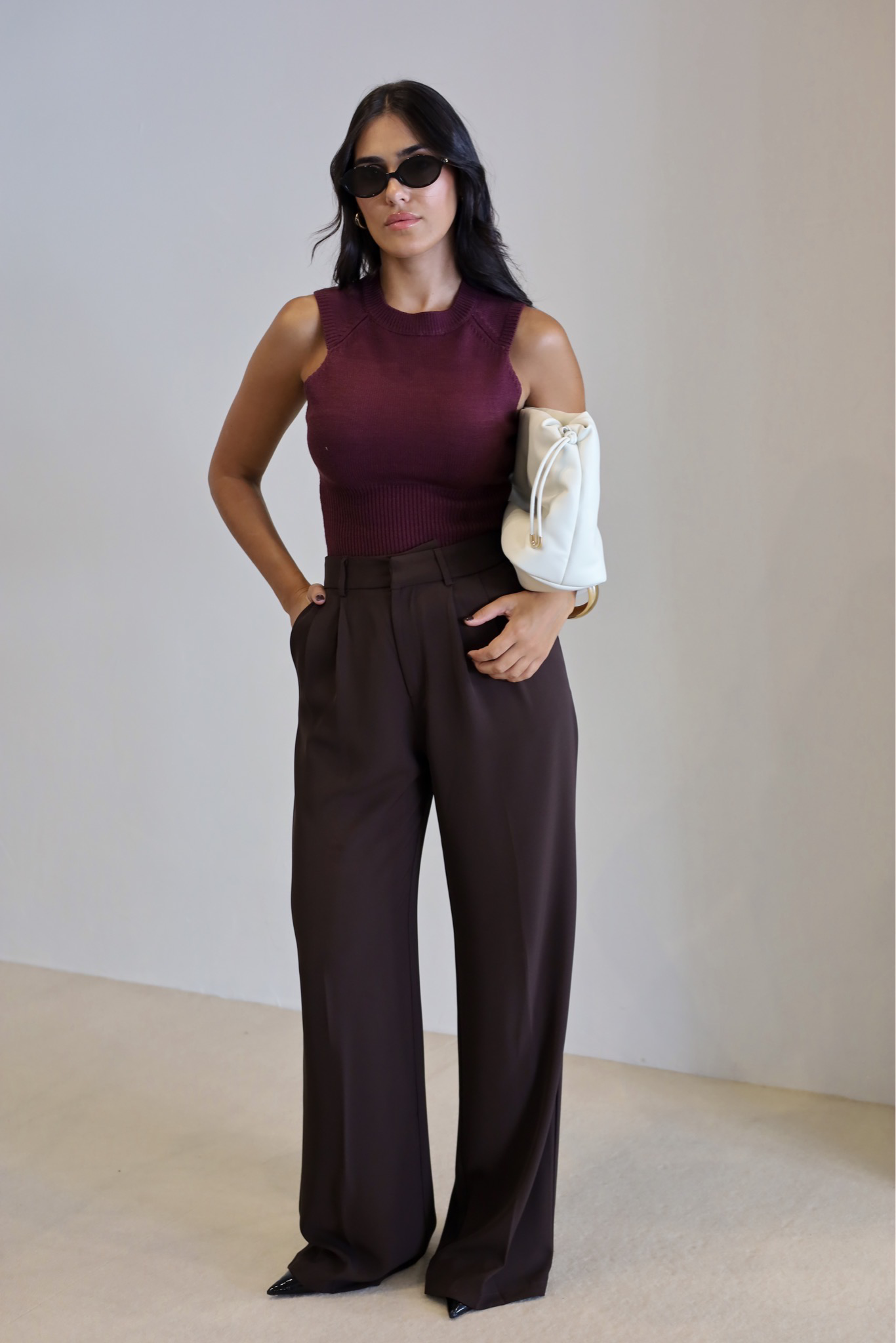 CALÇA DE ALFAIATARIA CHOCOLATE