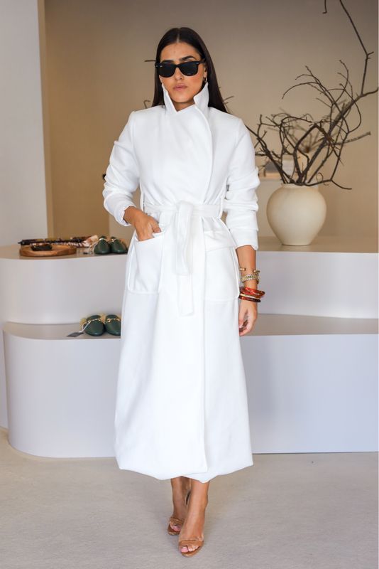 SOBRETUDO COMPRIDO BRANCO