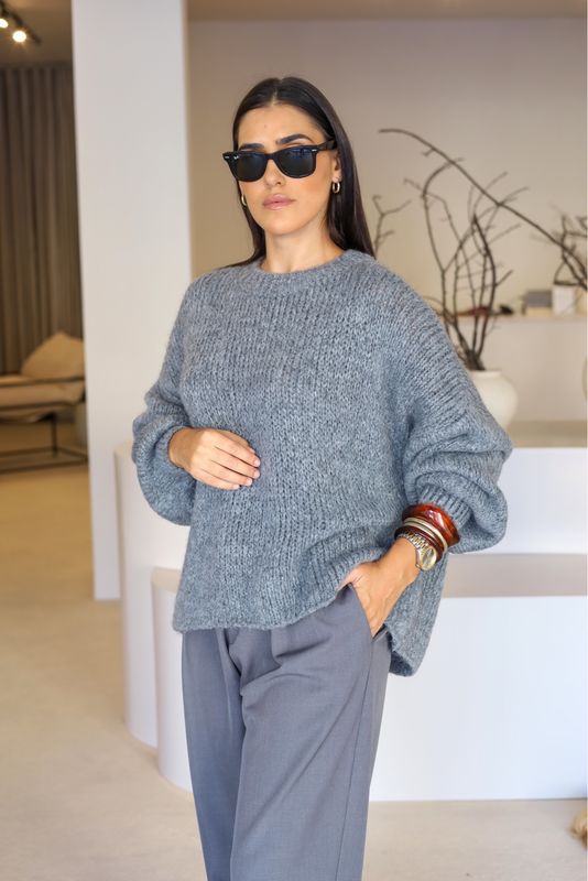 CAMISOLA DE MALHA CINZA