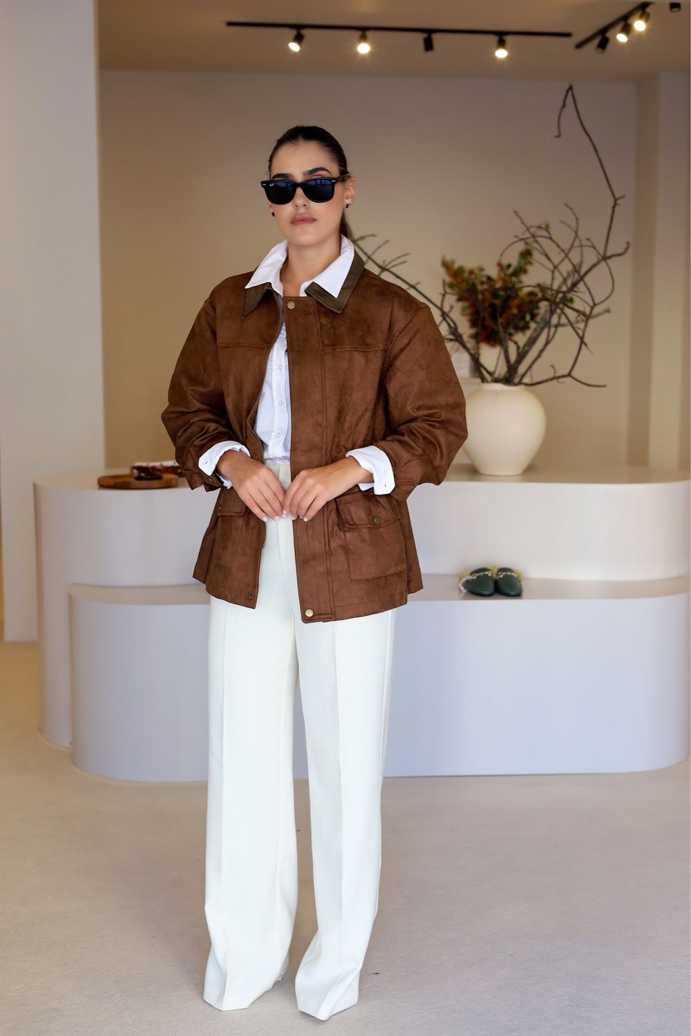 CALÇA DE ALFAIATARIA PÉROLA