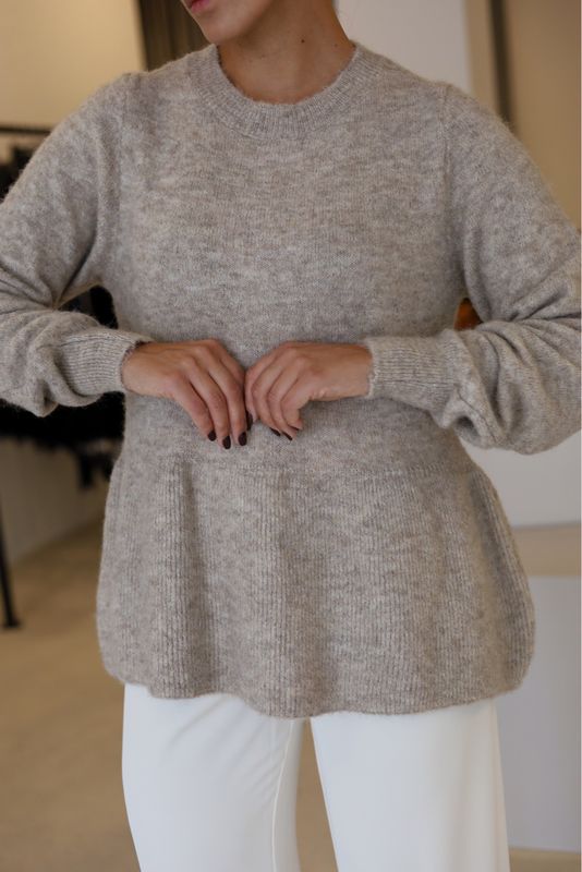 CAMISOLA DE MALHA AREIA