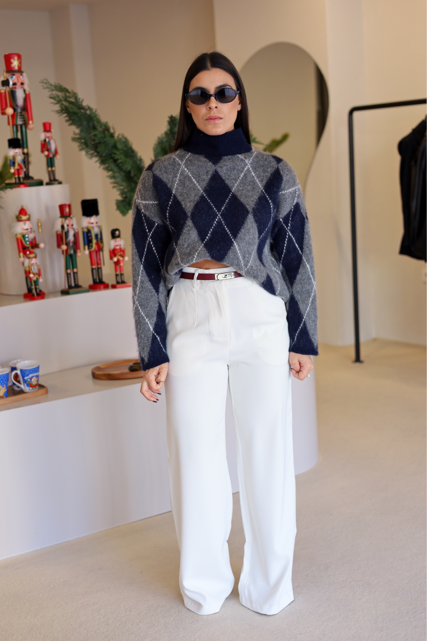 CAMISOLA MALHA LOSANGOS (várias cores)