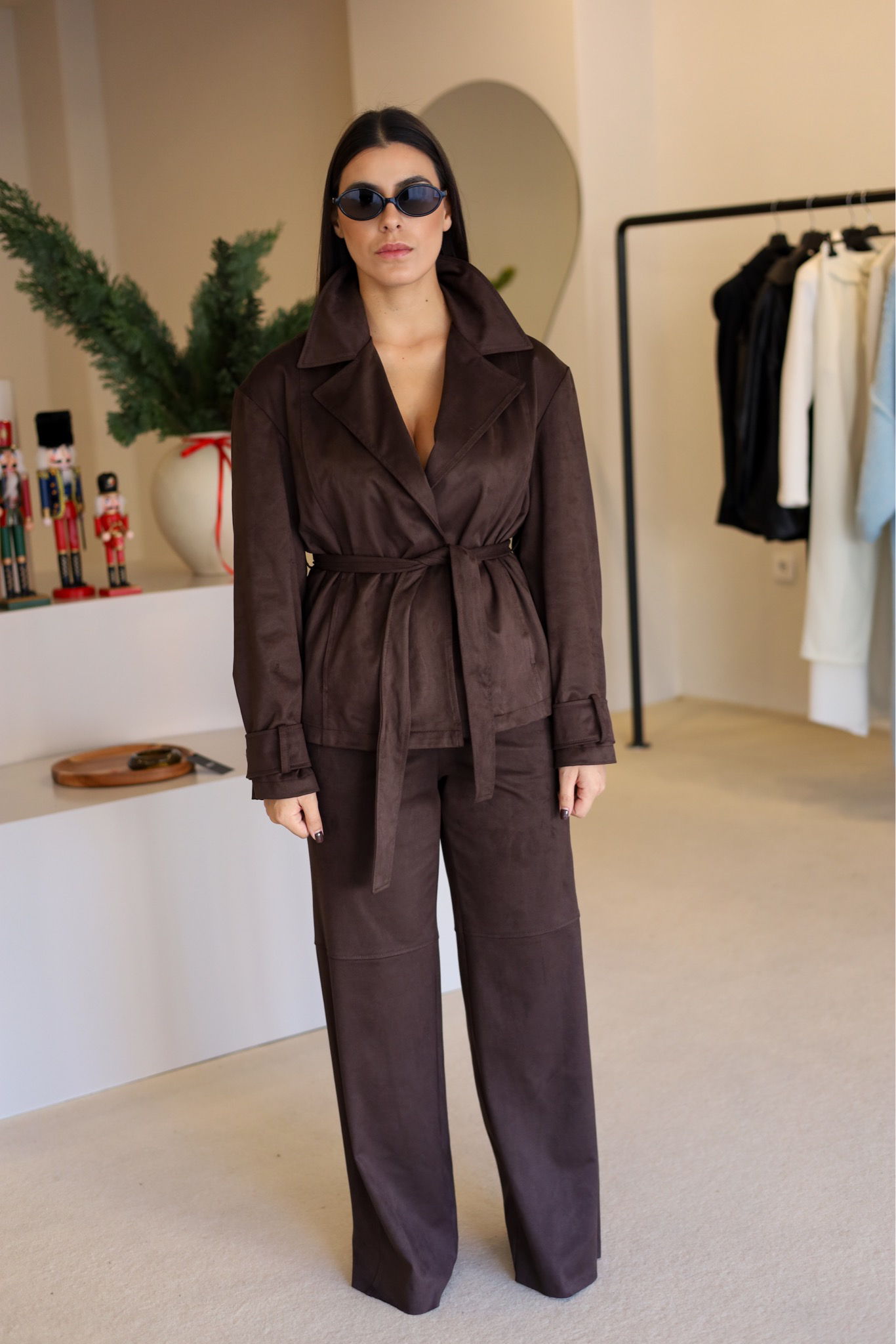 CONJUNTO PELE PÊSSEGO CASTANHO