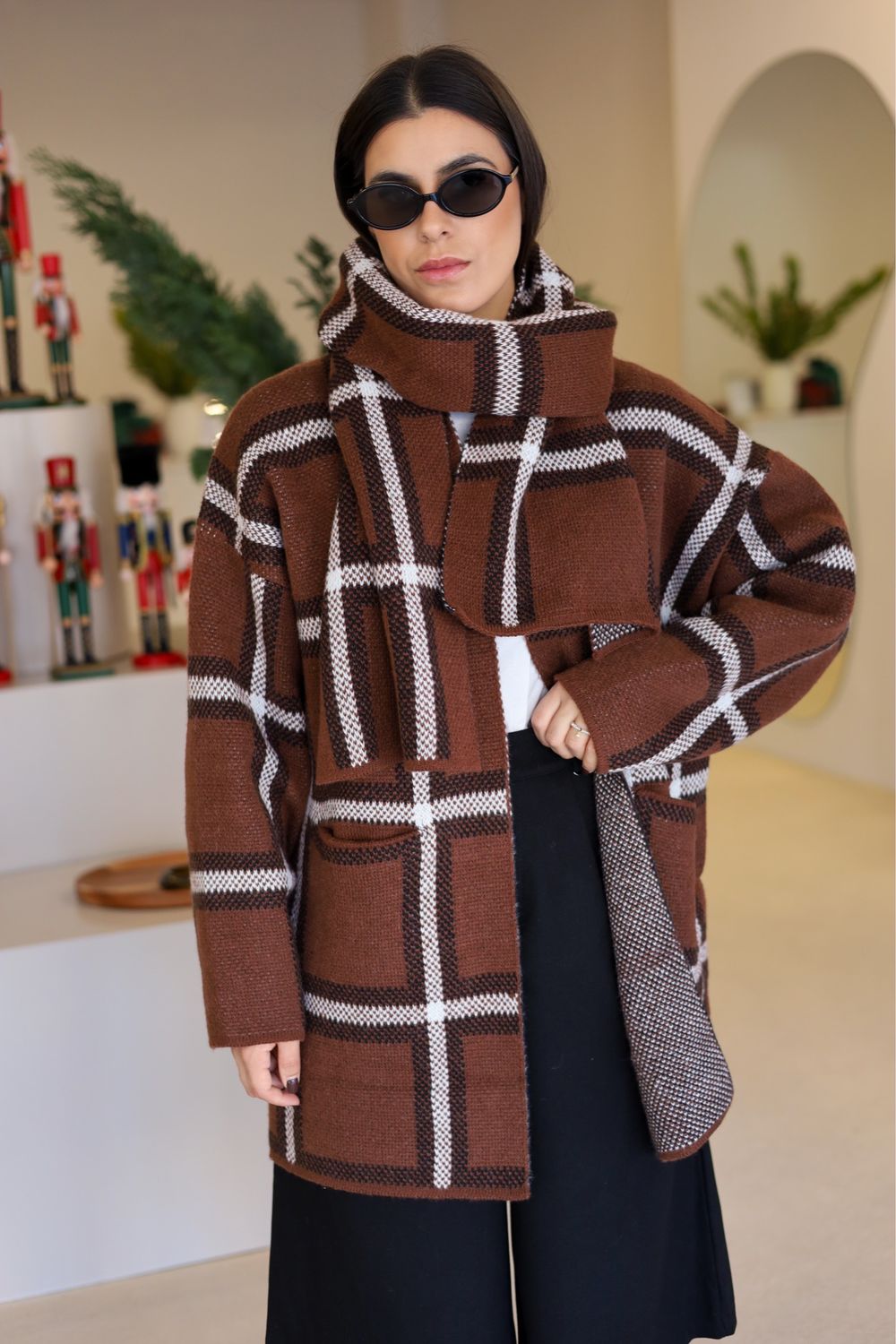 CASACO DE MALHA COM CACHECOL