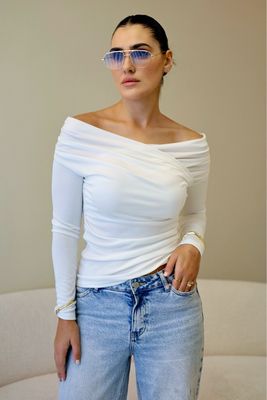 CAMISOLA DE DECOTE ASSIMÉTRICO