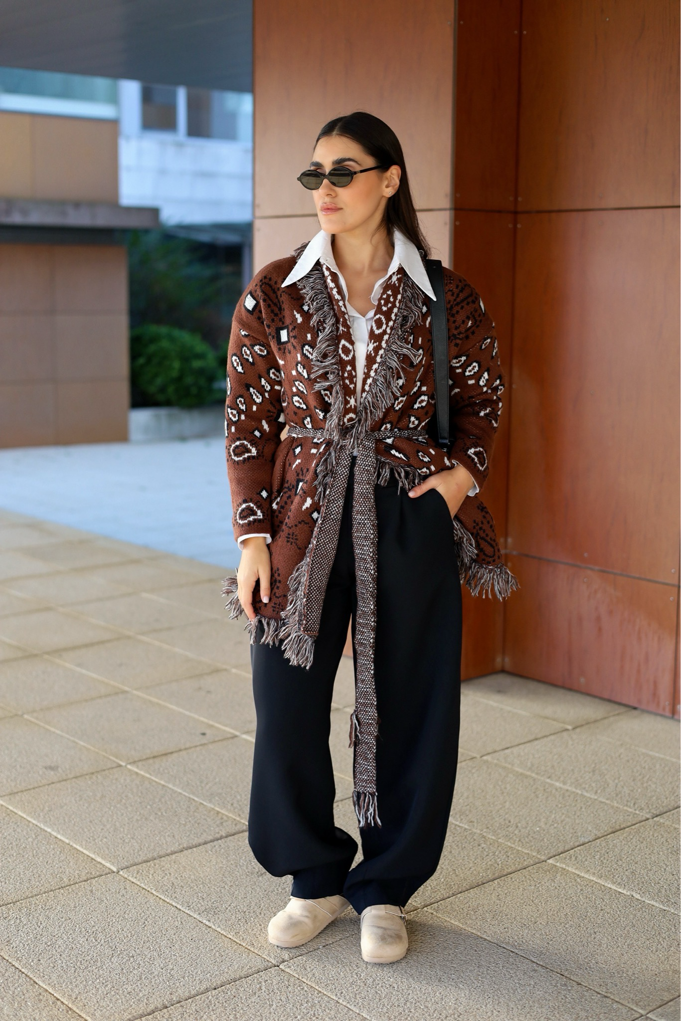 CASACO BANDANA CASTANHO