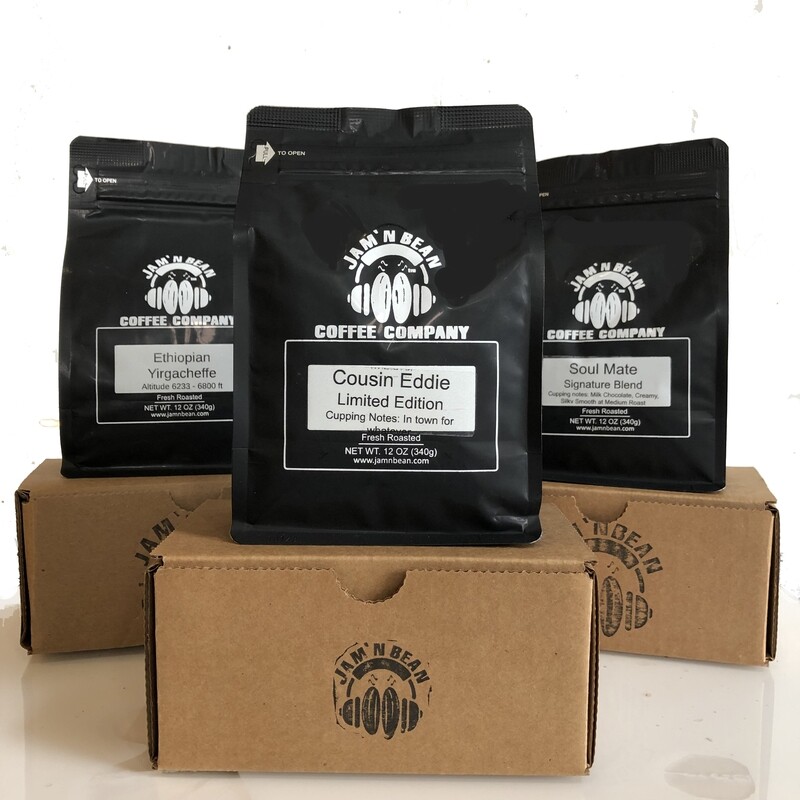 Jam&#39;nBean Blends Subscription - 
A changing selection of our blends, each one with its own origin story and profile. ---Free shipping--