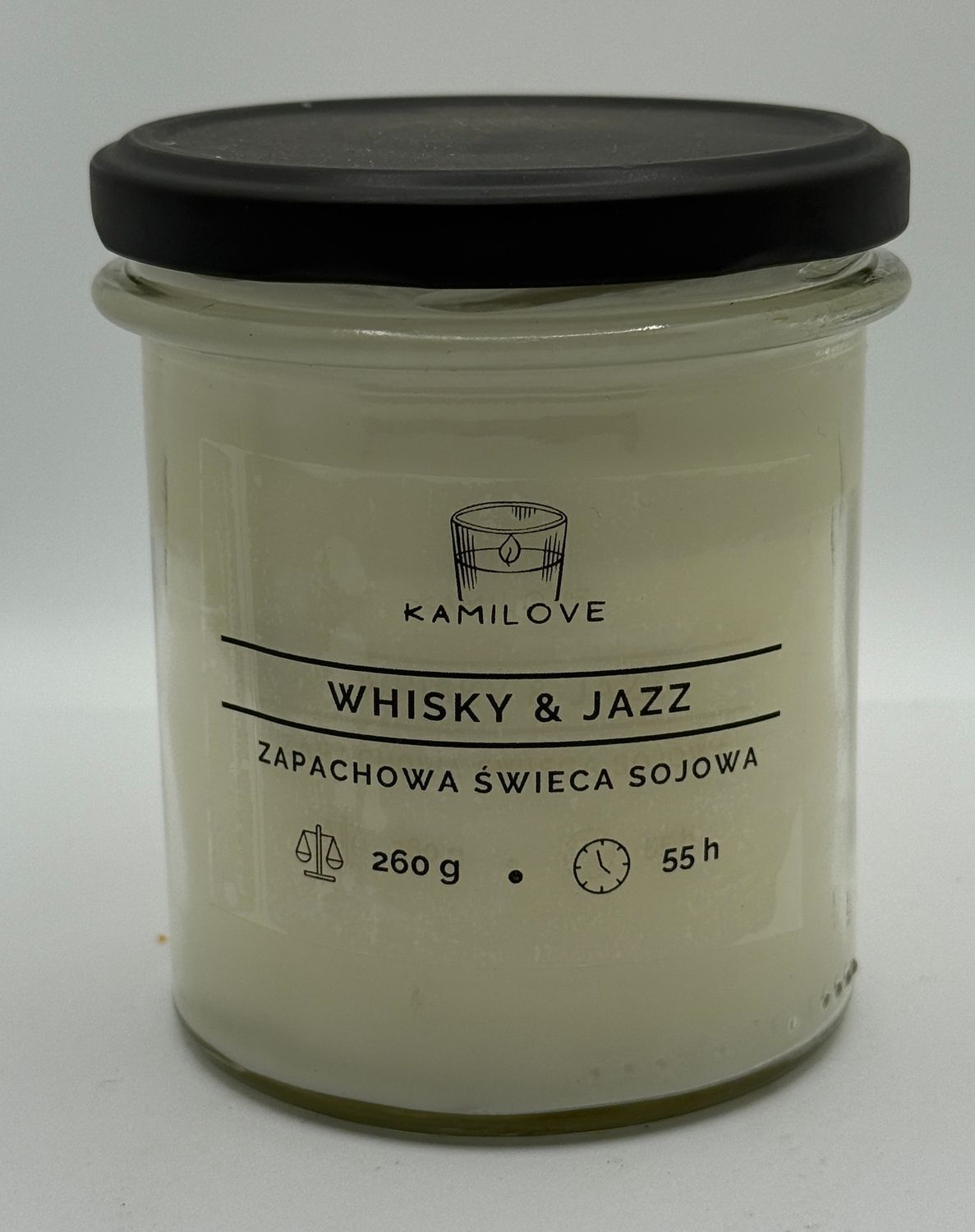 Świeca sojowa WHISKY &amp; JAZZ